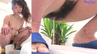 DLEE-513 04 Sea house toilet voyeur: bikini take off and naked pissing, JAV Collection, PissRIP