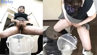 DLEE-636 05 Behind the scenes of the girls’ school gymnasium. Bucket peeing in standing position!