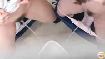 DLSL-602 01 Female student with the urge to urinate, had to peeing in males staff toilet, JAV Collection, PissRIP