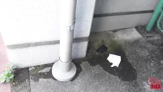 DLFF-096 01 Women’s pleasant peeing in standing position. Outdoor voyeurism