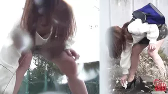 DLFF-096 01 Women’s pleasant peeing in standing position. Outdoor voyeurism