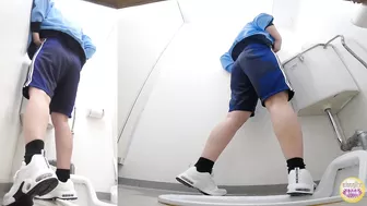 DLSL-615 02 Sports club hidden camera: girls peeing desperation situations.