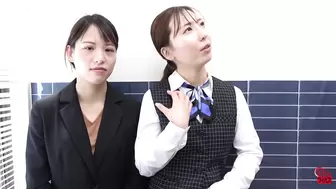 DLFF-669 03 Pee-holding matches: schoolgirl vs office lady.