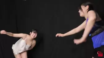 DLFF-669 01 Pee-holding matches: schoolgirl vs office lady.