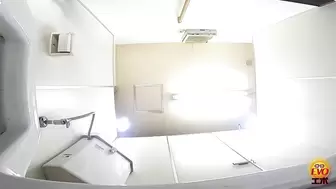 DLEE-754 03 Hidden camera: women doing urine test in hospital toilet.