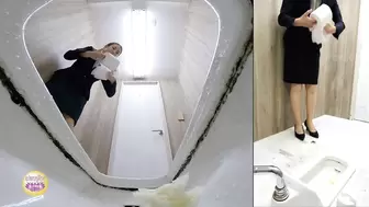 DLSL-631 02 Emergency! Office ladies ripping stockings and pushing panties aside to pee.