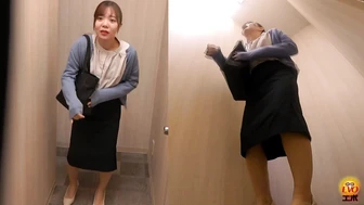 DLEE-805 04 Busy female office worker rushing to pee, peeing in residual urine