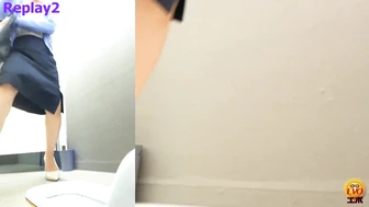 DLEE-805 04 Busy female office worker rushing to pee, peeing in residual urine