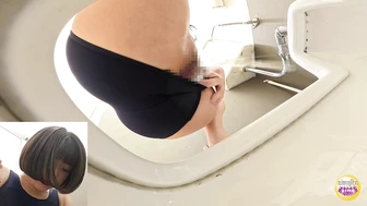 DLSL-651 03 Dash schoolgirl swimsuit pee leak toilet 4