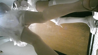 Two superb girls are good friends so they always pee together! 2V