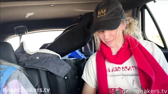 nakedbakers - Peeing on the road  trip back from Mammoth