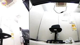 DLSL-335 02 Call center new employee pees while handling a complaint