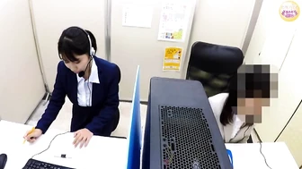 DLSL-335 03 Call center new employee pees while handling a complaint