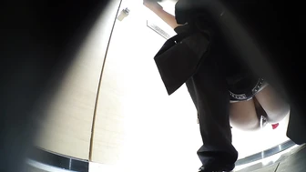 Panoramic Front Shot of the Best Hairless Girl Inserting a Sanitary Tampon