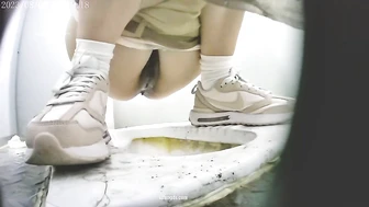 Shots of various pretty girls peeing