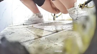 Shots of various pretty girls peeing