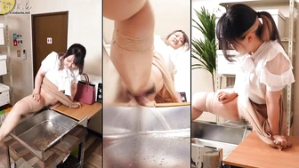 OJHI-712 01 It's the limit! Emergency urination in the sink