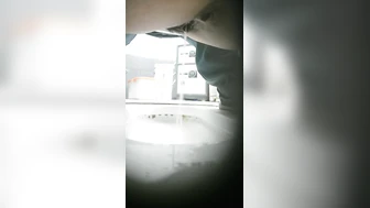 Chinese mall restroom hidden-cam series, front and rear views