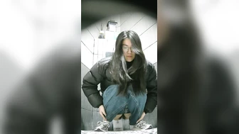 Chinese mall restroom hidden-cam series, front and rear views