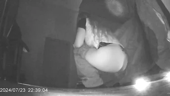 Desperate Chinese girl peeing in the storage room of an internet café with no toilet, Voyeur Collection, PissRIP