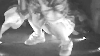 Drunk Chinese girl peeing in a hidden spot because there’s no toilet