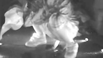 Drunk Chinese girl peeing in a hidden spot because there’s no toilet