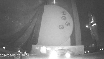 Desperate Chinese girl peeing in a hidden corner of a night market with no toilet