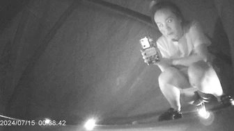 Desperate Chinese girl peeing in a hidden corner of a night market with no toilet 2, Voyeur Collection, PissRIP