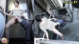 DLSL-312 03 Emergency Office Lady Balcony Peeing & Pissing 5
