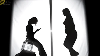 OJHI-821 02 Real-life silhouettes – shadow puppets depicting urination