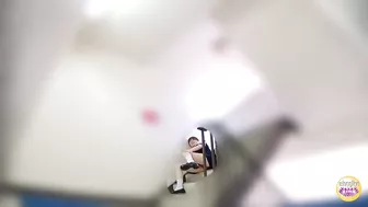 DLSL-470 05 Female college and school students holding their pee to the limit during test and then rushing to the toilet after to release powerful stream