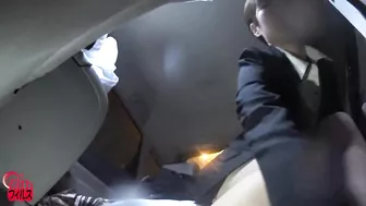 DLFF-081 03 Villain taxi driver offering mixed diuretic drink to women Moving car peeing and wetting voyeur