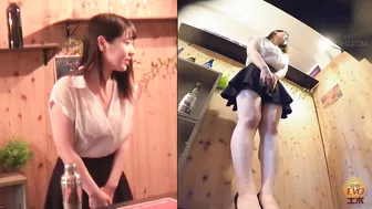 DLEE-553 02 Spycam in the toilet with girls-baristas urinating after reaching their holding limit