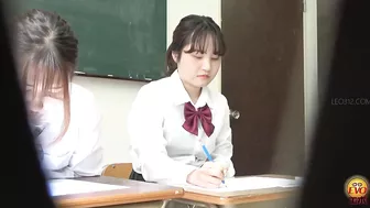 DLEE-714 04 Hidden camera: schoolgirls wet themselves during sermon after beeing caught cheating during class