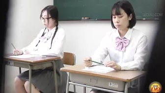 DLEE-714 07 Hidden camera: schoolgirls wet themselves during sermon after beeing caught cheating during class