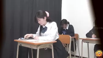 DLEE-714 07 Hidden camera: schoolgirls wet themselves during sermon after beeing caught cheating during class