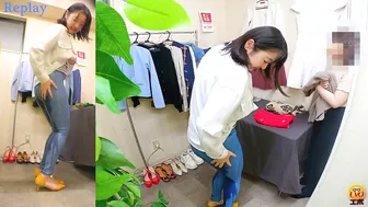 DLEE-721 04 Women’s clothing store hidden camera: jeans soaking wet due to pee leakage