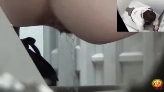 DLEE-049 01 Peephole voyeur: women peeing and farting dirty in public toilet