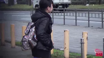 DLFF-038 01 Outdoor wetting voyeur - women leaking piss and throwing away wet underwear