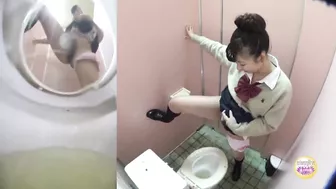 DLSL-131 03 Mischievous peeing voyeur - school girl’s toilet overflowed with piss!
