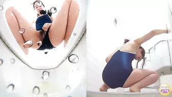DLSL-102 02 Schoolgirls pissing themselves in swimsuits Leakage voyeur in schools’ toilet VOL 2