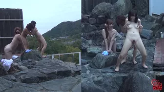 DLFF-249 02 Best girlfriends relaxing at Onsen. Friendly outdoor bath and urination, SifangKTV, PissRIP