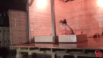 DLFF-249 03 Best girlfriends relaxing at Onsen. Friendly outdoor bath and urination