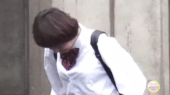 DLSL-021 02 Schoolgirls peeing pranks Mischievous outdoor pissing voyeur