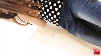 DLFF-290 03 Woman wet herself in the line to the toilet!