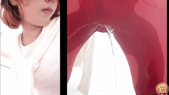 DLEE-103 02 Girls with incontinence wetting their pants. Multi view toilet voyeur