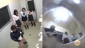 DLSL-123 01 Girls school students pissing standing up in boy’s toilet, JAV Collection, PissRIP