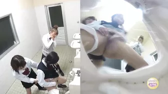 DLSL-123 01 Girls school students pissing standing up in boy’s toilet