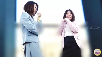 DLSL-353 06 Naughty office ladies mischief piss on the rooftop of the office building