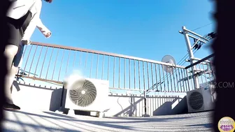 DLSL-353 06 Naughty office ladies mischief piss on the rooftop of the office building